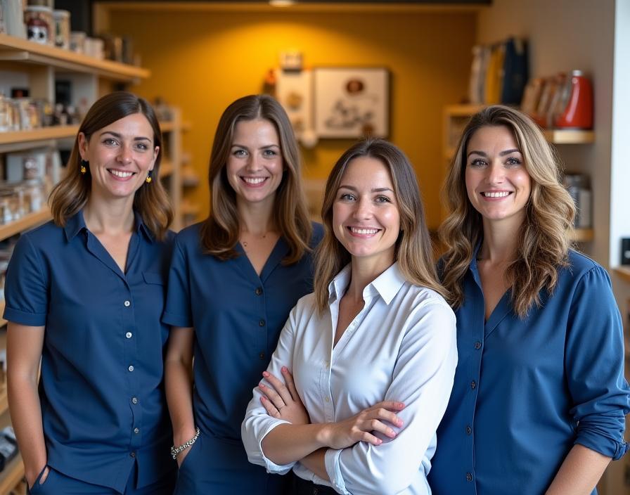 Il team di esperti di LunaFido Emporium sorridente